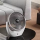 Портативный беспроводной вентилятор-охладитель воздуха Fan Portable, настольный USB вентилятор с аккумулятором, для дома, офиса, путешествий, авто, регулируемая обдува, тихий компактный вентилятор Белый YLP-385-White - изображение 5