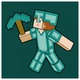 Набір для творчості Santi Картина за номерами Minecraft "Майнкрафт - Алекс в алмазній броні" 25х25 см набір акрилових фарб + 2 пензлі (955027) - зображення 1