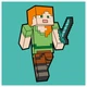 Набор для творчества Santi Картина по номерам Minecraft "Майнкрафт - Алекс" 25х25 см набор акриловых красок + 2 кисти (955025) - изображение 1