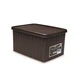 Коробка для зберігання речей Elegance 15л темно-коричнева 39х29х21см Stefanplast 30011 - зображення 1