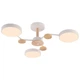 Потолочная светодиодная люстра 54W Interees без пульта д/у 3000K/4200K/6000K белая IP20 XI3310-3 WH+WOOD - изображение 1