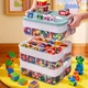 Ящик-органайзер для конструктора LEGO контейнер для зберігання деталей і іграшок Зелений - изображение 2