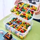 Ящик-органайзер для конструктора LEGO контейнер для зберігання деталей і іграшок Зелений - изображение 3