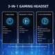 Наушники Attack Shark L80 PRO Черные Беспроводная Игровая гарнитура, Радиоканал/Bluetooth/3.5мм Съемный Микрофон, Лёгкие 200 грамм - изображение 3