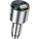 Автомобільний FM-трансмітер (модулятор) Proove Power Drive Silver (Bluetooth 5.3/AUX) із швидкою зарядкою Type-C&USB (PD+QC3.0) 30W, сріблястий - зображення 1