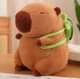 Мягкая плюшевая игрушка Капибара Capybara с рюкзачком черепашкой на спине 35см - изображение 2
