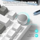 Механічна Клавіатура Ajazz AK820 Біла, Ігрова, Hot Swap, Blue Switches, 75% - зображення 8