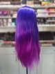 Голова учебная цветная с искусственными волосами GLV-ET, Light purple-dark purple-light blue-dark blue - изображение 3