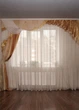 Жесткий ламбрекен c шторой Firanka Damask Корона 3м Золотистый с молочным (48ж) - изображение 1