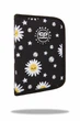 Пенал на блискавці CoolPack Clipper DAISY BLACK з органайзером для ручок 20x14x3 см (F076817) - изображение 1