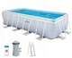 Каркасный бассейн 400 x 200 x 100 см Intex 26780 CHEVRON PRISM FRAME RECTANGULAR PREMIUM POOL - изображение 1