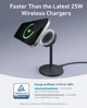 Зарядний пристрій Anker MagGo MagSafe QI2 15W Certified 360° Charger для iPhone 17/16/15/14/13/12 Series - Black - зображення 3