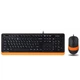 Комплект (клавиатура, мышь) A4Tech F1010 Black/Orange - изображение 1