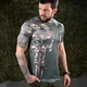 Потовідвідна чоловіча футболка з принтом "Punisher USA" Coolmax олива мультикам розмір XL - зображення 3