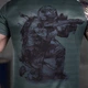 Потовідвідна чоловіча футболка з принтом "Punisher USA" Coolmax олива мультикам розмір XL - зображення 5