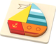 Drewniane puzzle Magni Statek 5 elementów (5707594038666) - obraz 2