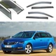 Дефлектори вікон Skoda Octavia COMBI (4) А7 2017- скотч "FLY" (Нержавіюча смуга 3D) - изображение 1