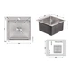 Мойка для кухни интегрированная Lidz Handmade H5050 (LDH5050BRU35375) Brushed Steel 3,0/1,0 мм - изображение 2