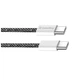 Дата кабель USB-C to USB-C 2.0m (braided cotton) (PD Fast Charging 60W) 3.0А black ColorWay (CW-CBPDCC068-BK) - зображення 2