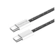 Дата кабель USB-C to USB-C 2.0m (braided cotton) (PD Fast Charging 60W) 3.0А black ColorWay (CW-CBPDCC068-BK) - зображення 6