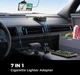 Разветвитель прикуривателя автомобиля 3 гнезда с USB-C PD30W + 3 x USB-A с кабелем 1м с выключателем с вольтметром Joyroom 179W QC3.0 + PD30W 7in1 - изображение 12