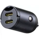 АЗП Baseus Tiny Star Mini Car Charger 2xType-C 30W black - зображення 3