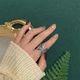 Женское кольцо No Brand 2399 серебристое размер регулируемый - изображение 5