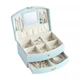 Шкатулка Casegrace SP-01245 Blue для украшений и ювелирных изделий двохуровневая с зеркалом и ручкой - изображение 1
