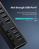 USB хаб RSHTECH RSH-A37S USB 3.0 7 портів з блоком живлення hub концентратор - зображення 8