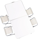Zestaw stół składany turystyczny i 4 krzesła ModernHome by Multistore biały (HTA120R+4S WHITE) - obraz 4