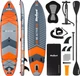 Надувна SUP дошка (Сапборд) Rebel ACTIVE RBA-4507 335 помаранчево-сіра - зображення 1
