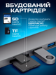 Usb хаб перехідник type с на юсб 6в1 hub адаптер на тайп сі для ноутбука макбука смартфона планшета пк Brillix UC-H6 Max концентратор з кардрідером розгалужувач 4 порти 4K HDMI+USB*2+SD/TF card reader+PD Female hub 6in1 - зображення 7