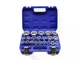 Набор торцевых 12-гранных головок Geko Gear Lock, 8–36 мм, 21 шт., CrV, СРG13547 - изображение 1
