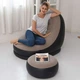 Надувное садовое кресло с пуфиком Air Sofa Comfort, велюр, 76*130 см - изображение 6