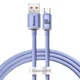 Кабель на 1,2м. USB to Type-C Crystal Shine 100W 5A Purple, Baseus для зарядки, передачи данных (CAJY000405) - изображение 1