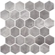 Мозаика керамическая Котто керамика HEXAGON HP 6007 Мат 295х295 мм серая с принтом для раковины стен - изображение 1