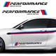 Наклейки на BMW M Performance Бмв Перфоменс Виниловые размер 50х5.8см 2 шт - изображение 1
