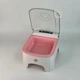 Кормушка для кошек и собак 700 мл аккумуляторная автоматическая Pet Smart Feeder, умная миска для кормления животных с автоматическим открыванием, таймером и сенсором движения Бело-розовая PSF-215-White/Pink - изображение 2