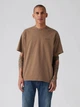 Футболка хлопковая длинная мужская Levi`s Red Tab Vintage Tee Garment Dye A0637-0139 M Светло-коричневая (5401157837313) - изображение 1