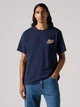 Футболка хлопковая длинная мужская Levi`s SS Relaxed Fit Tee Archival 16143-1856 2XL Темно-синяя (5401157960424) - изображение 1