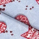 Новогодняя ткань лонета Игрушки сердца, фон серый (151г/м.кв280см пог.м) 173541 - изображение 1