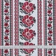Тканина скатертна рогожка орнамент маки фон сірий (150г/м.кв150см пог.м) 184458 - зображення 3