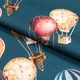 Декоративная ткань лонета Воздушные шары фон изумрудный (200г/м.кв320см пог.м) 181796 - изображение 1