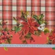Новогодняя ткань лонета Пуансетия купон крем (170г/м.кв140см пог.м) 172817 - изображение 3