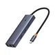 USB Hub Baseus Flite 6-Port Type-C to HDMI4K 60Hz*1+USB 3.0*3+PD*1+RJ45*1 Сірий (252436) - зображення 1