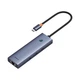 USB Hub Baseus Flite 6-Port Type-C to HDMI4K 60Hz*1+USB 3.0*3+PD*1+RJ45*1 Сірий (252436) - зображення 3