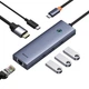 USB Hub Baseus Flite 6-Port Type-C to HDMI4K 60Hz*1+USB 3.0*3+PD*1+RJ45*1 Сірий (252436) - зображення 4