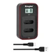Зарядний пристрій KingMa BM058 LCD USB для 2-х акумуляторів Sony NP-BX1 (36084) - зображення 1