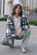 Теплая рубашка в клетку из турецкого флиса оливка XXL-3XL - изображение 1