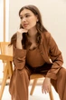 Шовкова коричнева сорочка SM - зображення 3